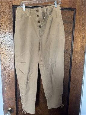 Women’s Zara Tan Button-Fly Utility Pants
